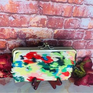Urban Outfitters Cooperative Colorful Retro Double KissLock Wallet